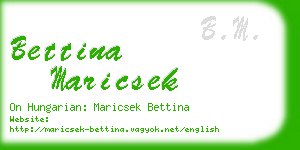 bettina maricsek business card